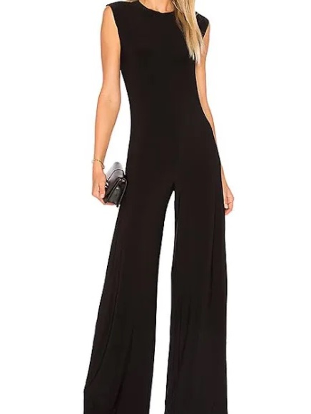 Sleeveless Wide-Leg Jumpsuit in Black - NORMA KAMALI - NWT